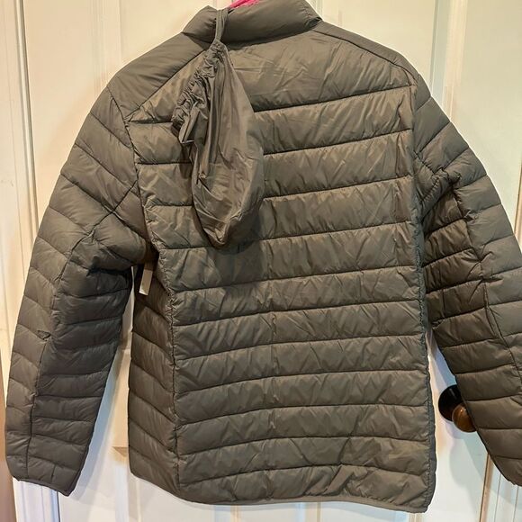 Amazon small nylon puffer coat gray jacket - Picture 4 of 5